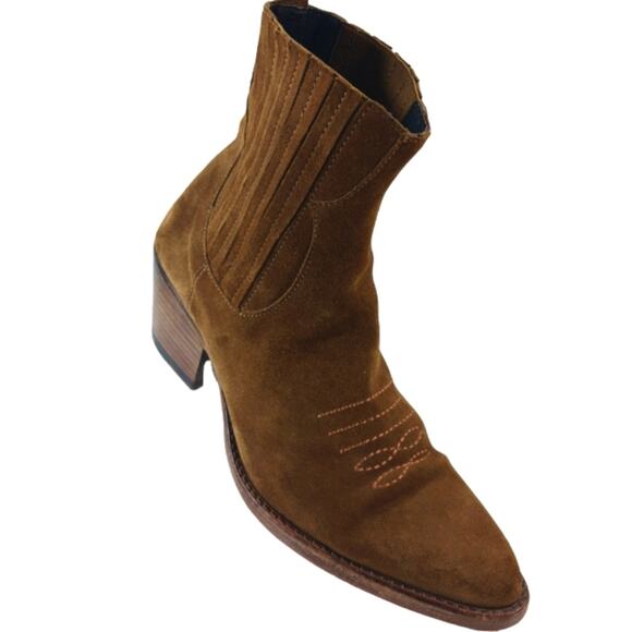 FS1910 GUC $435 Maje Camel Western Boots size 36 US 5.5 - Picture 2 of 10